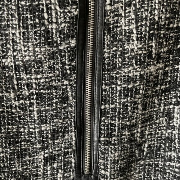 Dana Buchman Size 12 Tweed Dress Leather Trim - Picture 8 of 8